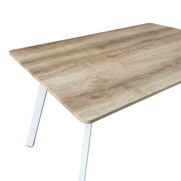 Τραπέζι Squaro  sonoma mdf με λευκά μεταλλικά πόδια 120x70x75εκ