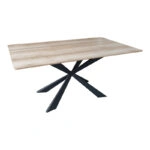 Τραπέζι Aragne  sonoma mdf με μαύρα μεταλλικά πόδια 160x90x75εκ