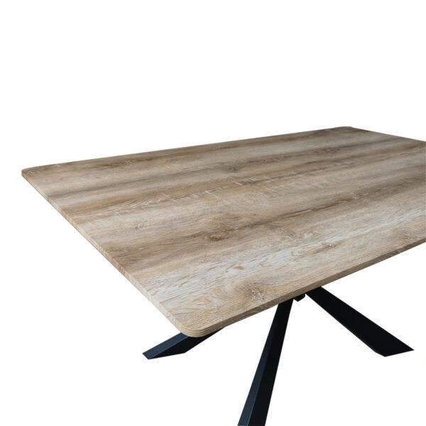 Τραπέζι Aragne  sonoma mdf με μαύρα μεταλλικά πόδια 160x90x75εκ