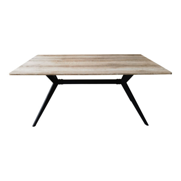 Τραπέζι Ezali sonoma mdf με μαύρα μεταλλικά πόδια 160x90x75εκ