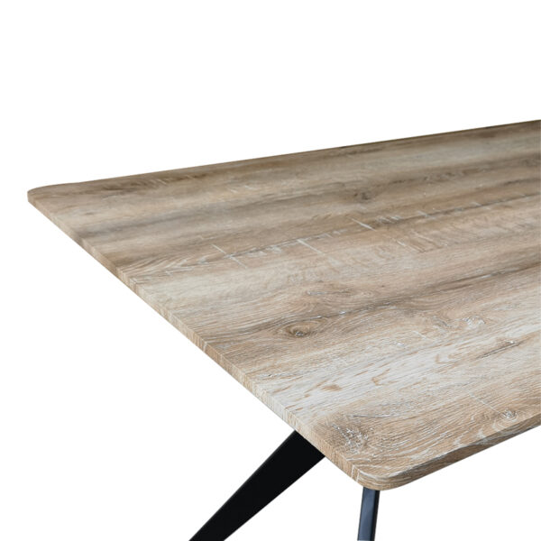 Τραπέζι Ezali sonoma mdf με μαύρα μεταλλικά πόδια 160x90x75εκ