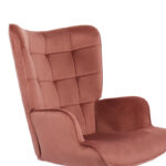 Καρέκλα γραφείου διευθυντή Lobima  περιστρεφόμενη σάπιο μήλο βελούδο 68x71x105-112εκ