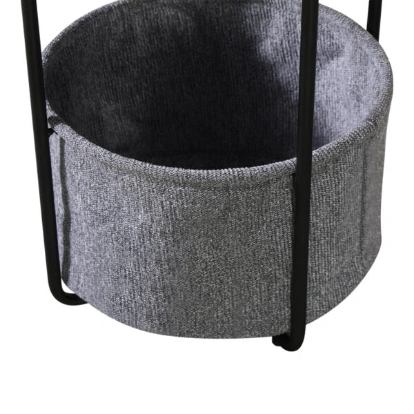 Βοηθητικό τραπέζι Fredami  μαύρο μαρμάρου Φ40x50εκ