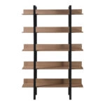 Βιβλιοθήκη Boderta  σε sonoma-μαύρη απόχρωση 120x30x190εκ