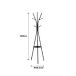 Καλόγερος Denner  μέταλλο σε μαύρη απόχρωση 48.5x48.5x180εκ