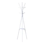 Καλόγερος Denner μέταλλο σε λευκή απόχρωση 48.5x48.5x180εκ