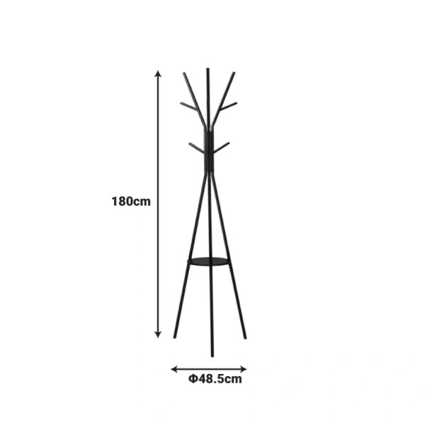 Καλόγερος Denner μέταλλο σε λευκή απόχρωση 48.5x48.5x180εκ