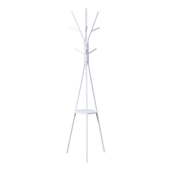Καλόγερος Denner μέταλλο σε λευκή απόχρωση 48.5x48.5x180εκ