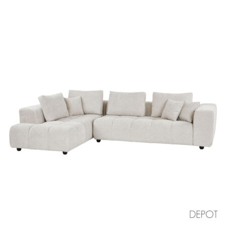 TOMOS ΚΑΝΑΠΕΣ ΓΩΝΙΑ ΑΡΙΣΤΕΡΗ BEIGE LEGASY 15 298x200x85cm