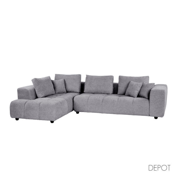 TOMOS ΚΑΝΑΠΕΣ ΓΩΝΙΑ ΑΡΙΣΤΕΡΗ ΓΚΡΙ LEGASY 18 298x200x85cm