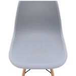 Καρέκλα τραπεζαρίας Nova Megapap PP γκρι - ξύλινο φυσικό πόδι 46x51x80εκ.