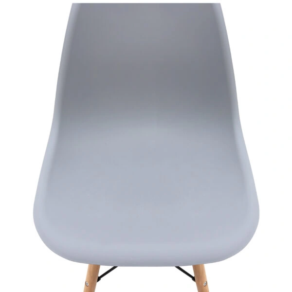 Καρέκλα τραπεζαρίας Nova Megapap PP γκρι - ξύλινο φυσικό πόδι 46x51x80εκ.