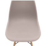 Καρέκλα τραπεζαρίας Nova Megapap PP cappuccino - ξύλινο φυσικό πόδι 46x51x80εκ.