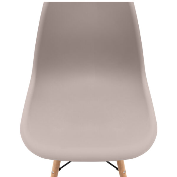 Καρέκλα τραπεζαρίας Nova Megapap PP cappuccino - ξύλινο φυσικό πόδι 46x51x80εκ.