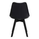 Καρέκλα τραπεζαρίας Viva Megapap PP - PU μαύρο - ξύλινο μαύρο πόδι 48,5x54x80εκ.