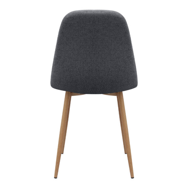 Καρέκλα τραπεζαρίας Iris Megapap γκρι ύφασμα - μεταλλικό φυσικό πόδι 43x50x85εκ.