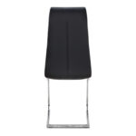 Καρέκλα τραπεζαρίας Vela Megapap μαύρο PU - μεταλλική βάση χρωμίου 41x61x107εκ.