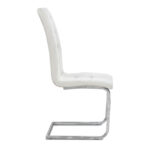 Καρέκλα τραπεζαρίας Vela Megapap λευκό PU - μεταλλική βάση χρωμίου 41x61x107εκ.