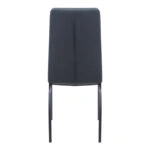 Καρέκλα τραπεζαρίας Fina Megapap ανθρακί ύφασμα - μεταλλικό μαύρο πόδι 43x58x95εκ.