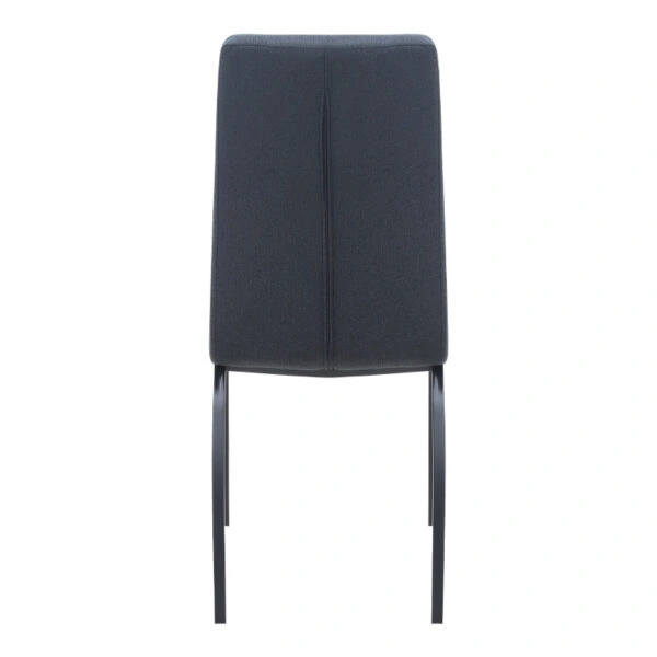 Καρέκλα τραπεζαρίας Fina Megapap ανθρακί ύφασμα - μεταλλικό μαύρο πόδι 43x58x95εκ.