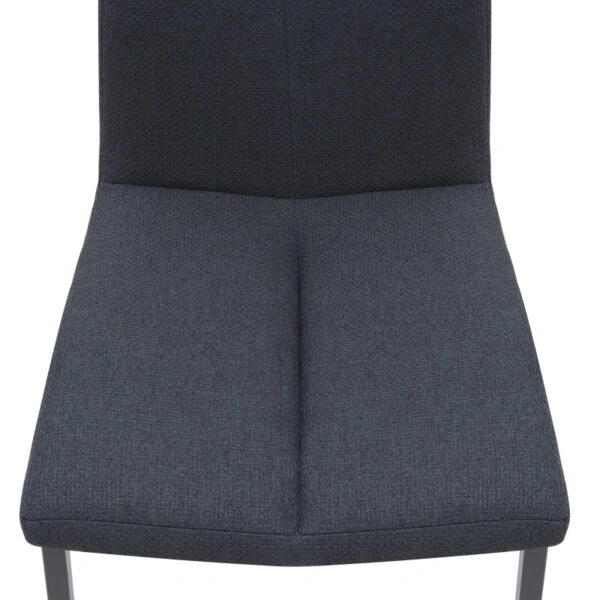 Καρέκλα τραπεζαρίας Fina Megapap ανθρακί ύφασμα - μεταλλικό μαύρο πόδι 43x58x95εκ.