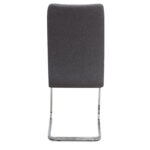 Καρέκλα τραπεζαρίας Laura Megapap γκρι ύφασμα - μεταλλική βάση χρωμίου 42x58x98εκ.