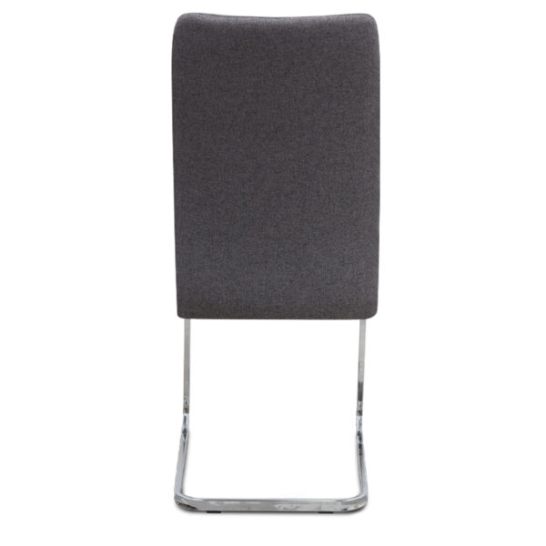 Καρέκλα τραπεζαρίας Laura Megapap γκρι ύφασμα - μεταλλική βάση χρωμίου 42x58x98εκ.