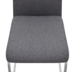 Καρέκλα τραπεζαρίας Laura Megapap γκρι ύφασμα - μεταλλική βάση χρωμίου 42x58x98εκ.