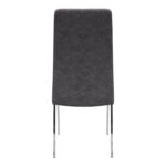 Καρέκλα τραπεζαρίας Alma Megapap γκρι PU - μεταλλικό πόδι χρωμίου 42x53x97εκ.