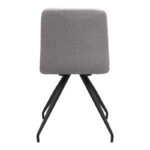 Καρέκλα τραπεζαρίας Bianca Megapap μπεζ ύφασμα - μεταλλικό μαύρο πόδι 43x56x84εκ.