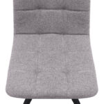 Καρέκλα τραπεζαρίας Bianca Megapap μπεζ ύφασμα - μεταλλικό μαύρο πόδι 43x56x84εκ.