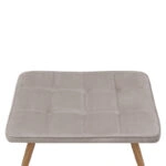 Πολυθρόνα - Μπερζέρα με υποπόδιο Lily Megapap μπεζ βελούδο - μεταλλικό πόδι χρώμα φυσικό 70x62x98εκ.