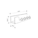 Κρεμάστρα τοίχου Liora  χρώμα sapphire oak 63x14x14εκ.