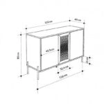 Μπουφές Naive  χρώμα sapphire oak 126x40x80εκ.