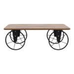 Τραπεζάκι σαλονιού Jemmy Megapap Mdf - μεταλλικό χρώμα ακακίας 90x55x33εκ.