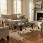 Τραπεζάκι σαλονιού Jemmy Megapap Mdf - μεταλλικό χρώμα μαύρο εφέ μαρμάρου 90x55x33εκ.