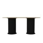 Τραπέζι Bohema Megapap χρώμα μαύρο - sepet oak 180x90x77,7εκ.