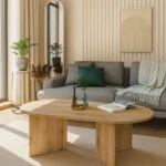 Τραπεζάκι σαλονιού Cortado Megapap χρώμα sapphire oak 120x60x39,6εκ.