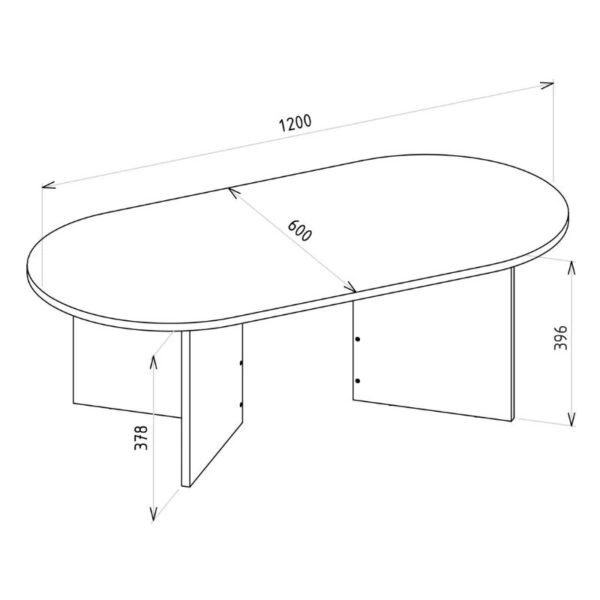 Τραπεζάκι σαλονιού Cortado Megapap χρώμα sapphire oak 120x60x39,6εκ.