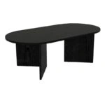 Τραπεζάκι σαλονιού Cortado Megapap χρώμα sencron black 120x60x39,6εκ.