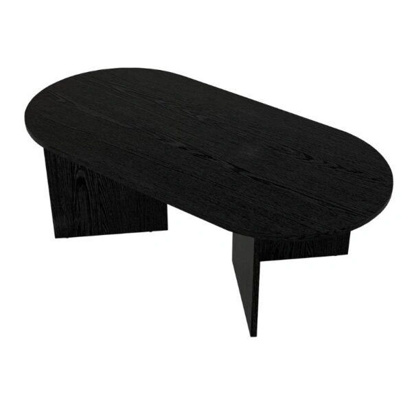 Τραπεζάκι σαλονιού Cortado Megapap χρώμα sencron black 120x60x39,6εκ.