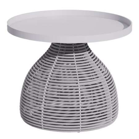 ΒΟΗΘΗΤΙΚΟ ΤΡΑΠΕΖΑΚΙ ΣΤΡΟΓΓΥΛΟ DRISCOLL HM6477.02 ΚΡΕΜ ΑΛΟΥΜΙΝΙΟ-ΑΝΟΙΧΤΟ ΓΚΡΙ ΣΧΟΙΝΙ Φ55x45Υ