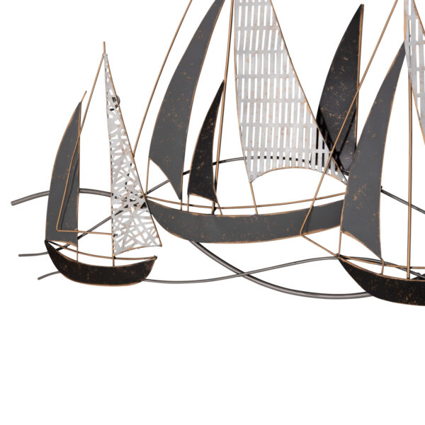 ΜΕΤΑΛΛΙΚΟ ΔΙΑΚΟΣΜΗΤΙΚΟ ΤΟΙΧΟΥ HM7160 ΑΝΘΡΑΚΙ ΛΕΥΚΟ ΧΡΥΣΟ 92x3x56Y εκ.