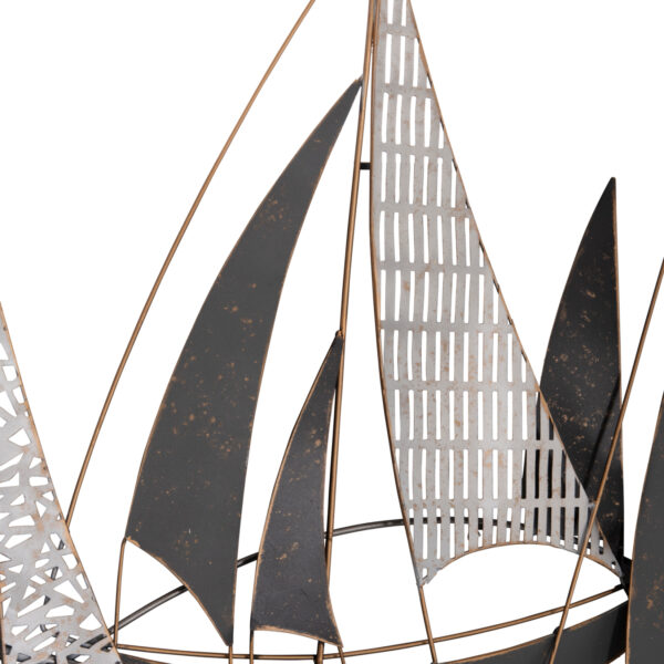 ΜΕΤΑΛΛΙΚΟ ΔΙΑΚΟΣΜΗΤΙΚΟ ΤΟΙΧΟΥ HM7160 ΑΝΘΡΑΚΙ ΛΕΥΚΟ ΧΡΥΣΟ 92x3x56Y εκ.