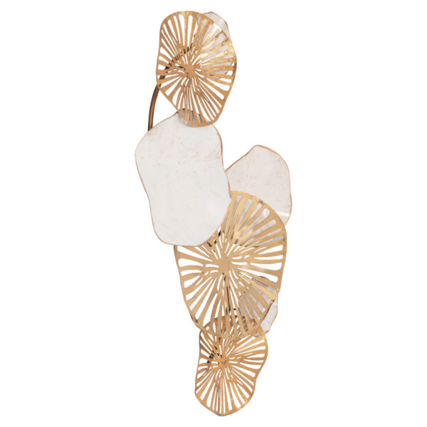 ΜΕΤΑΛΛΙΚΟ ΔΙΑΚΟΣΜΗΤΙΚΟ ΤΟΙΧΟΥ HM7177 ΧΡΥΣΟ ΛΕΥΚΟ 74,5x10x38Y εκ.