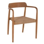 ΠΟΛΥΘΡΟΝΑ ΤΡΑΠΕΖΑΡΙΑΣ ROBBY HM18350 ΞΥΛΟ TEAK & ΣΧΟΙΝΙ VIRO ΦΥΣΙΚΟ 55x50x71Υεκ.