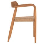 ΠΟΛΥΘΡΟΝΑ ΤΡΑΠΕΖΑΡΙΑΣ ROBBY HM18350 ΞΥΛΟ TEAK & ΣΧΟΙΝΙ VIRO ΦΥΣΙΚΟ 55x50x71Υεκ.