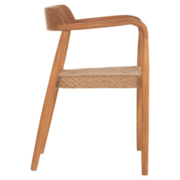 ΠΟΛΥΘΡΟΝΑ ΤΡΑΠΕΖΑΡΙΑΣ ROBBY HM18350 ΞΥΛΟ TEAK & ΣΧΟΙΝΙ VIRO ΦΥΣΙΚΟ 55x50x71Υεκ.