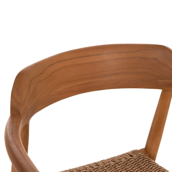 ΠΟΛΥΘΡΟΝΑ ΤΡΑΠΕΖΑΡΙΑΣ ROBBY HM18350 ΞΥΛΟ TEAK & ΣΧΟΙΝΙ VIRO ΦΥΣΙΚΟ 55x50x71Υεκ.