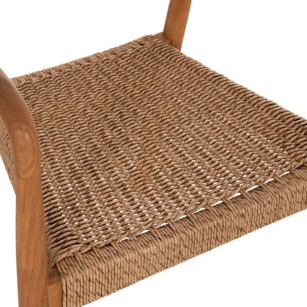 ΠΟΛΥΘΡΟΝΑ ΤΡΑΠΕΖΑΡΙΑΣ ROBBY HM18350 ΞΥΛΟ TEAK & ΣΧΟΙΝΙ VIRO ΦΥΣΙΚΟ 55x50x71Υεκ.